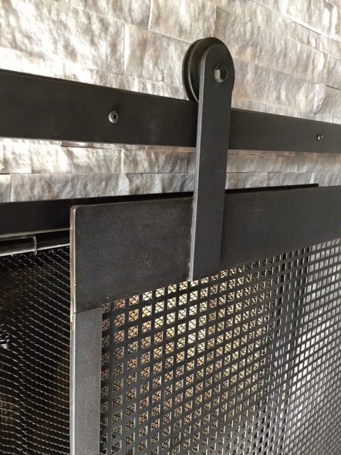 custom fireplace screen